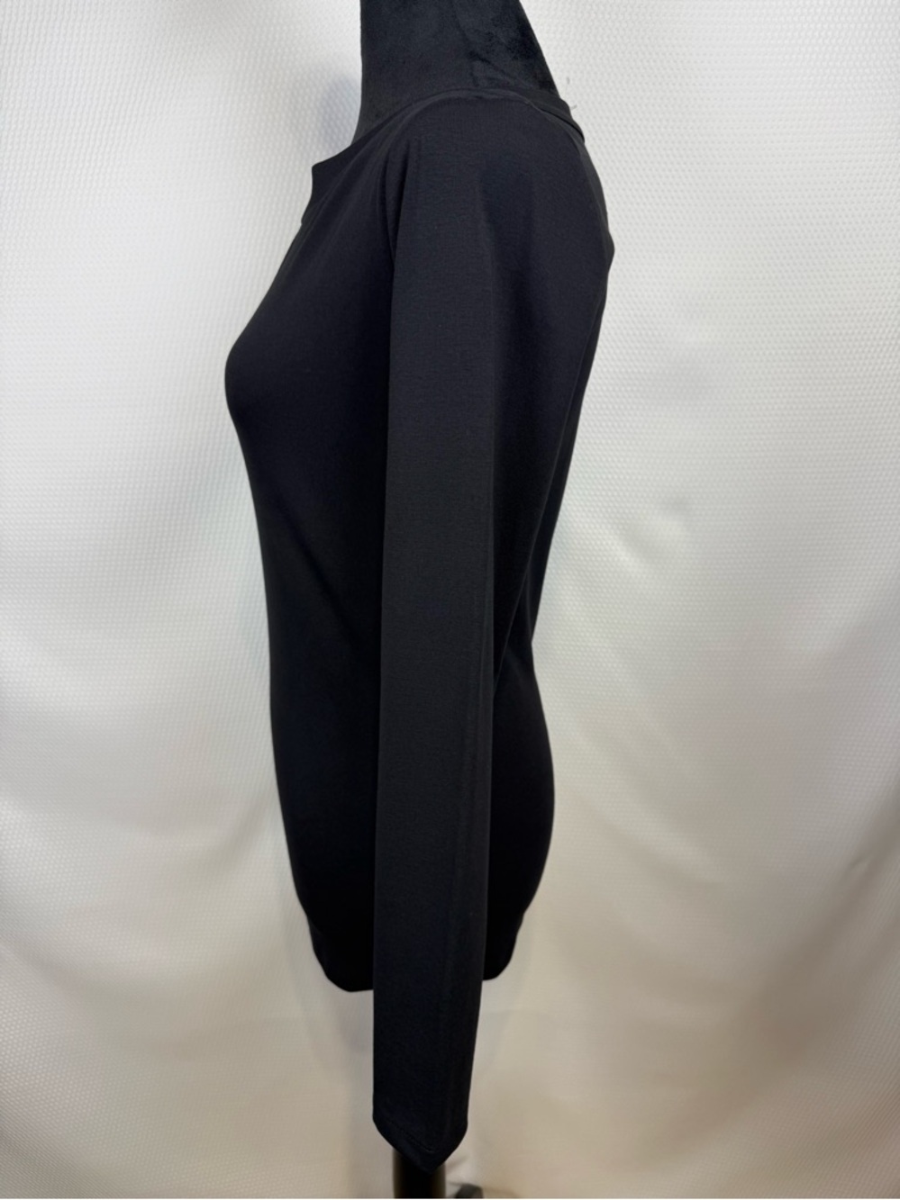Ann Taylor Black Boat Neck T-shirt Size Small Long Sleeves Pullover Casual NWT - Picture 2 of 10